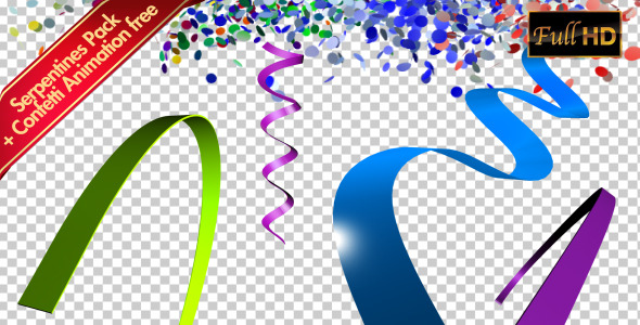 Serpentine Coil And Confetti Animation Pack 01 By Thaysoad Videohive After Effects Confetti Template